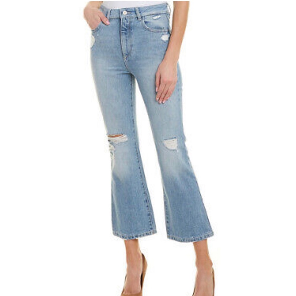 DL1961 Wallace High Waist Crop Flare Distress Jean - Picture 2 of 12